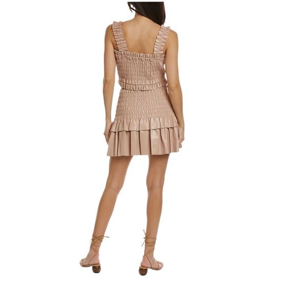 NEW SAYLOR Camel colored faux leather 2pc skirt set Size M NWT - Picture 5 of 15